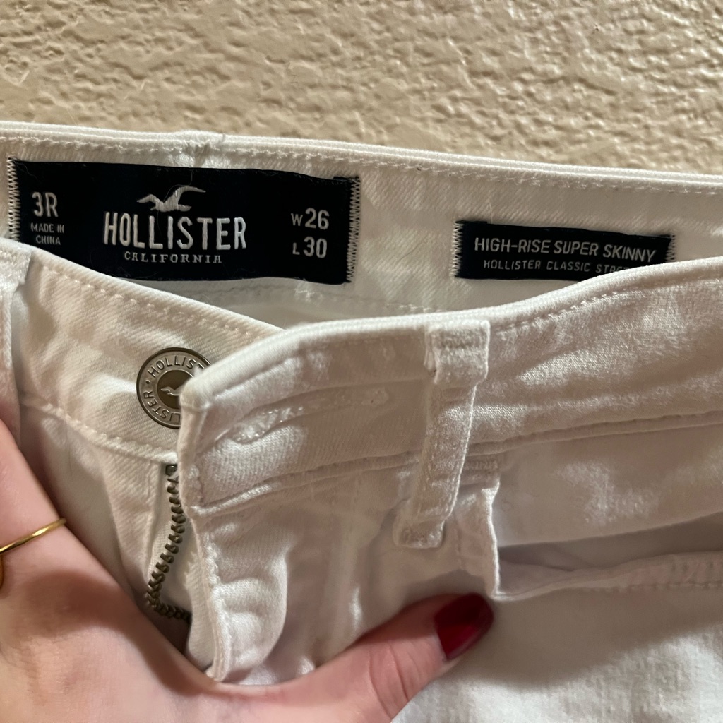 These Are White Ripped Hollister Jeans